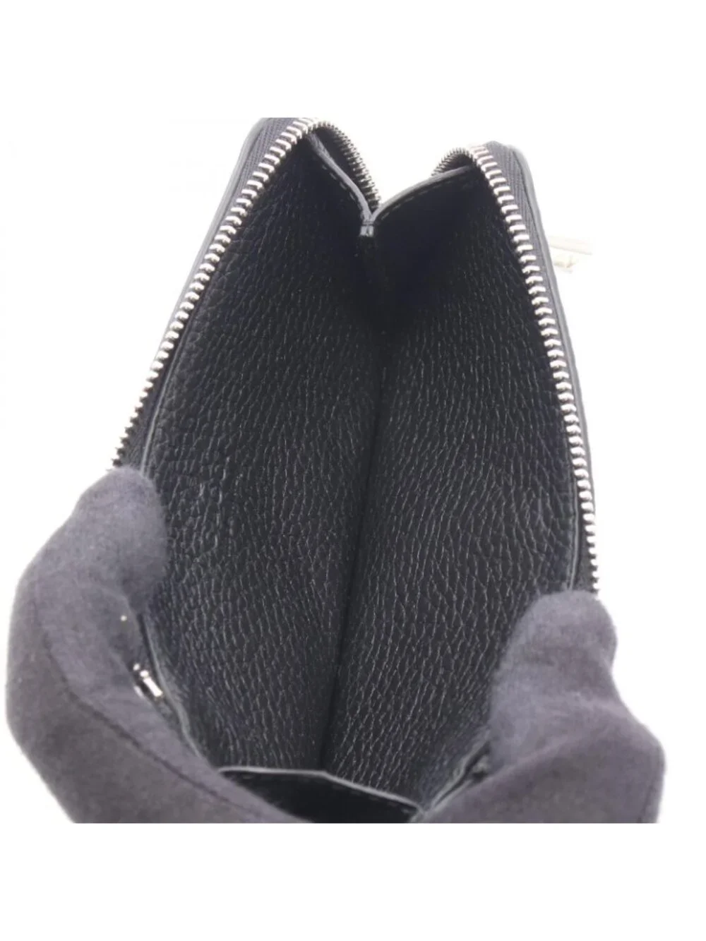 Gucci Coin Case Embossed Logo Card Black Leather